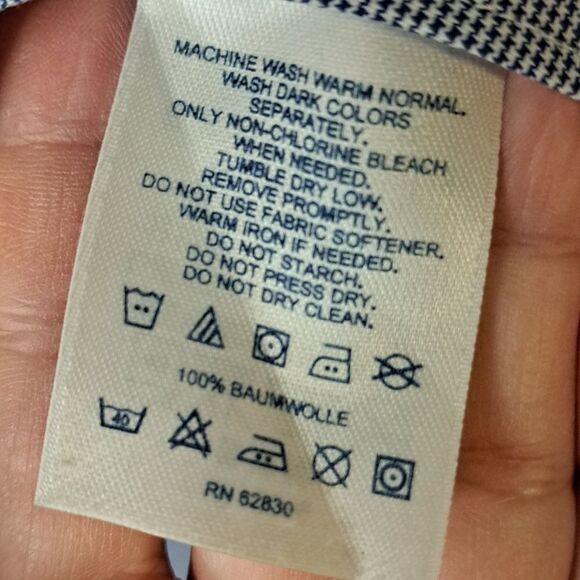 Lands' End long sleeve n iron oxford button down shirt size 17 - Picture 4 of 5